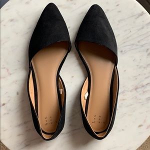 A New Day Black D’orsay Pointed Flats